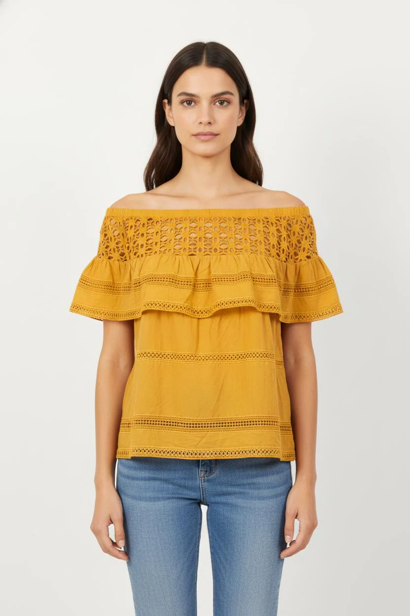 Blouse Orange - Taille S/36