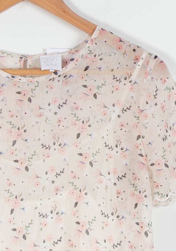 Blouse Rose et Blanche - Taille XS/34 - Image 3