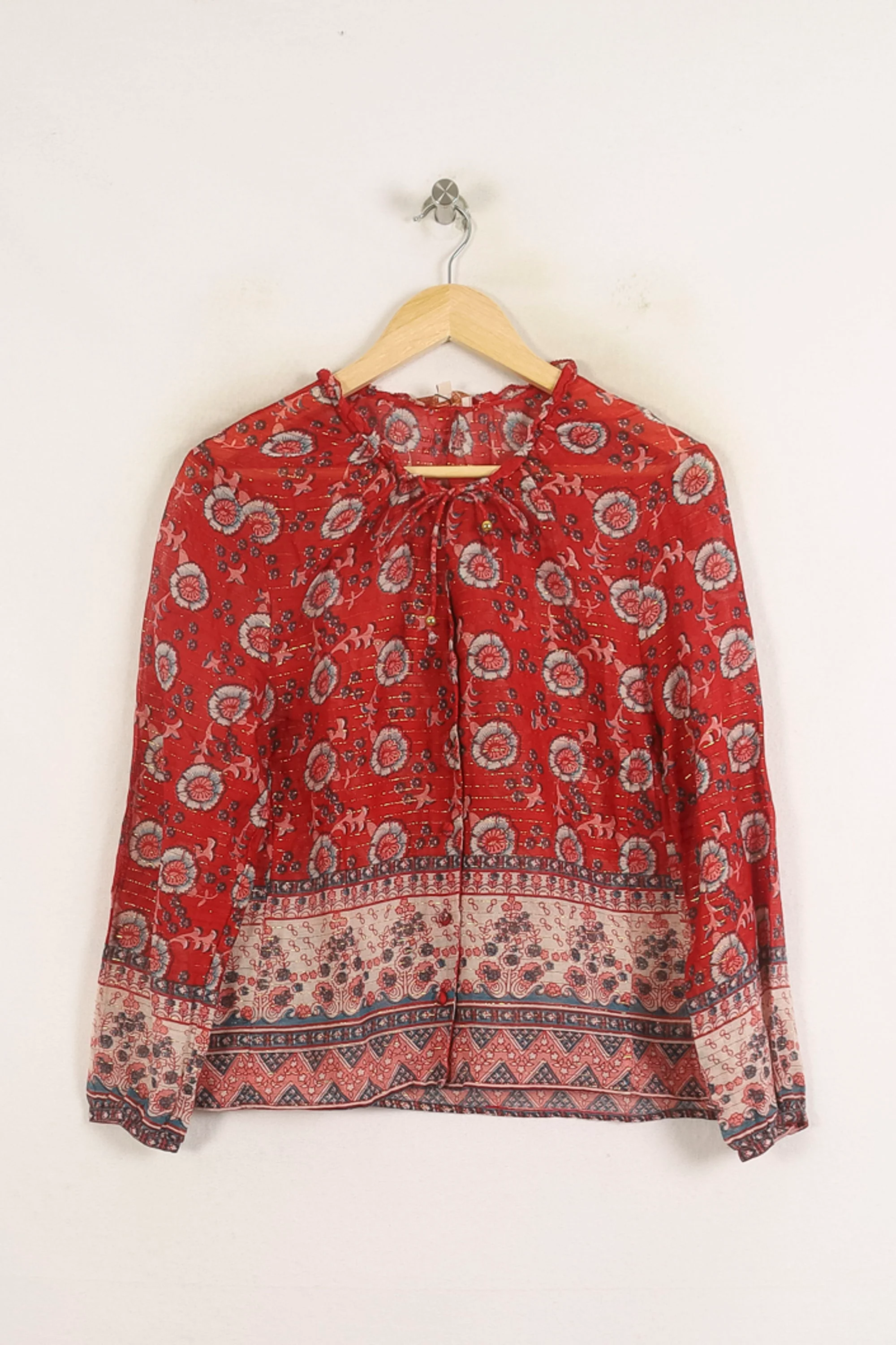 Blouse Rouge et Blanche - Taille S/36 - Image 2