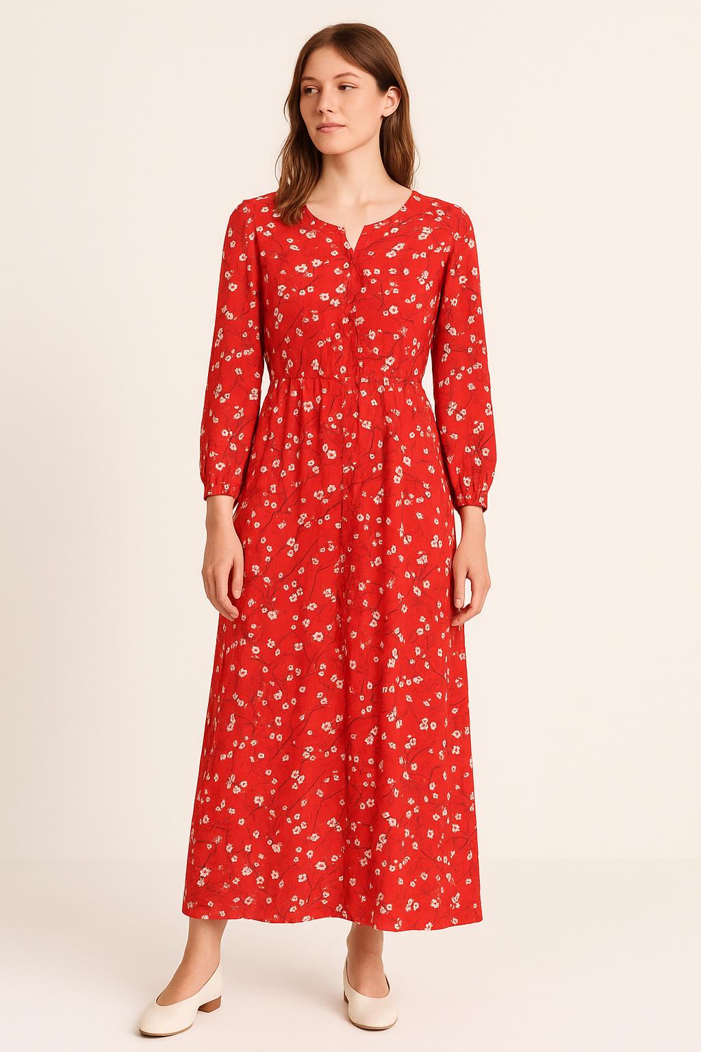 Blouse Rouge et Blanche - Taille XS/34