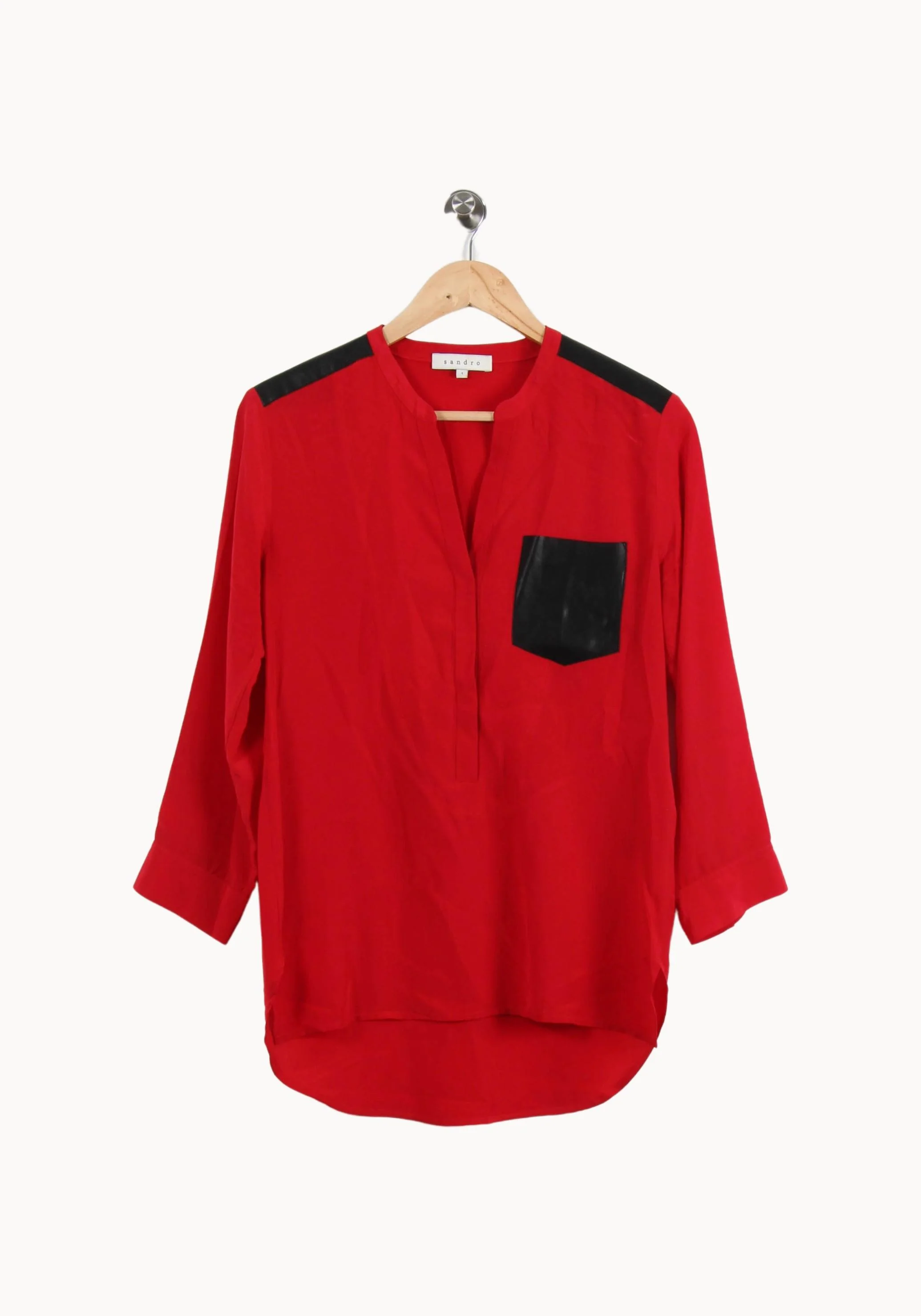 Blouse Rouge et Noire - Taille S/36 - Image 2