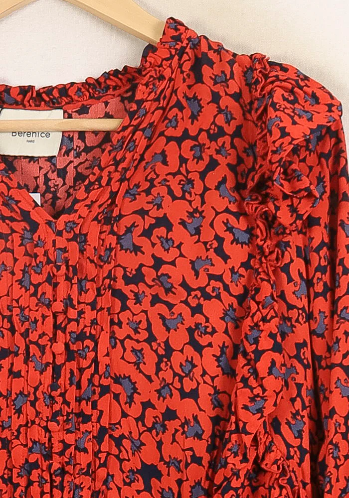 Blouse Rouge et Noire - Taille XS/34 - Image 3