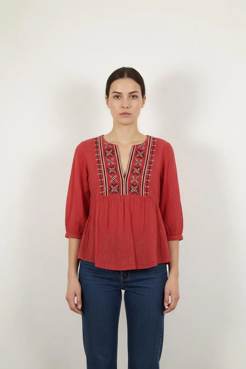 Blouse Rouge - Taille XS/34