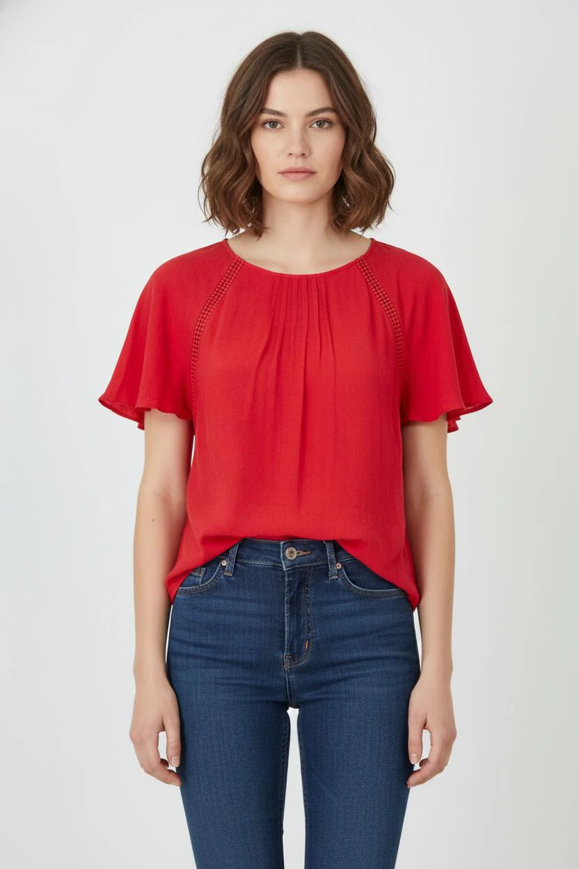 Blouse Rouge - Taille XS/34