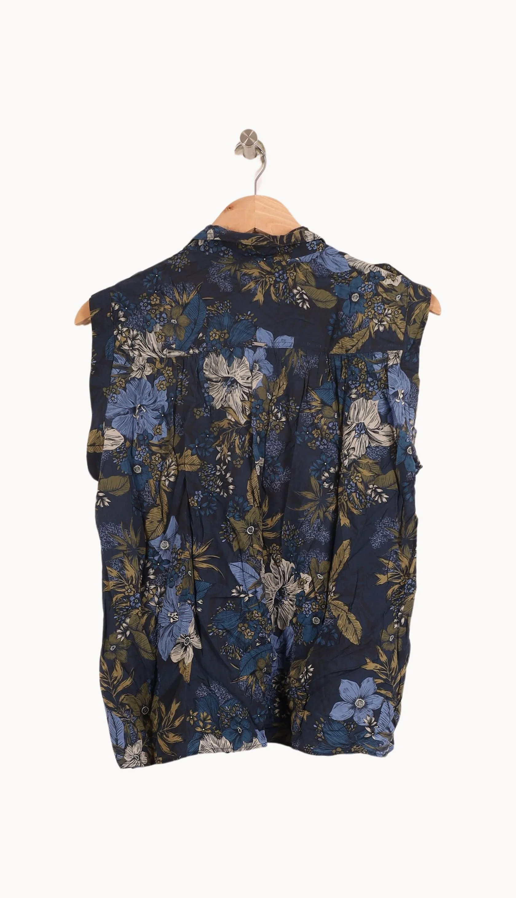 Blouse Sans Manches Bleu et Kaki - Taille L/40 - Image 4