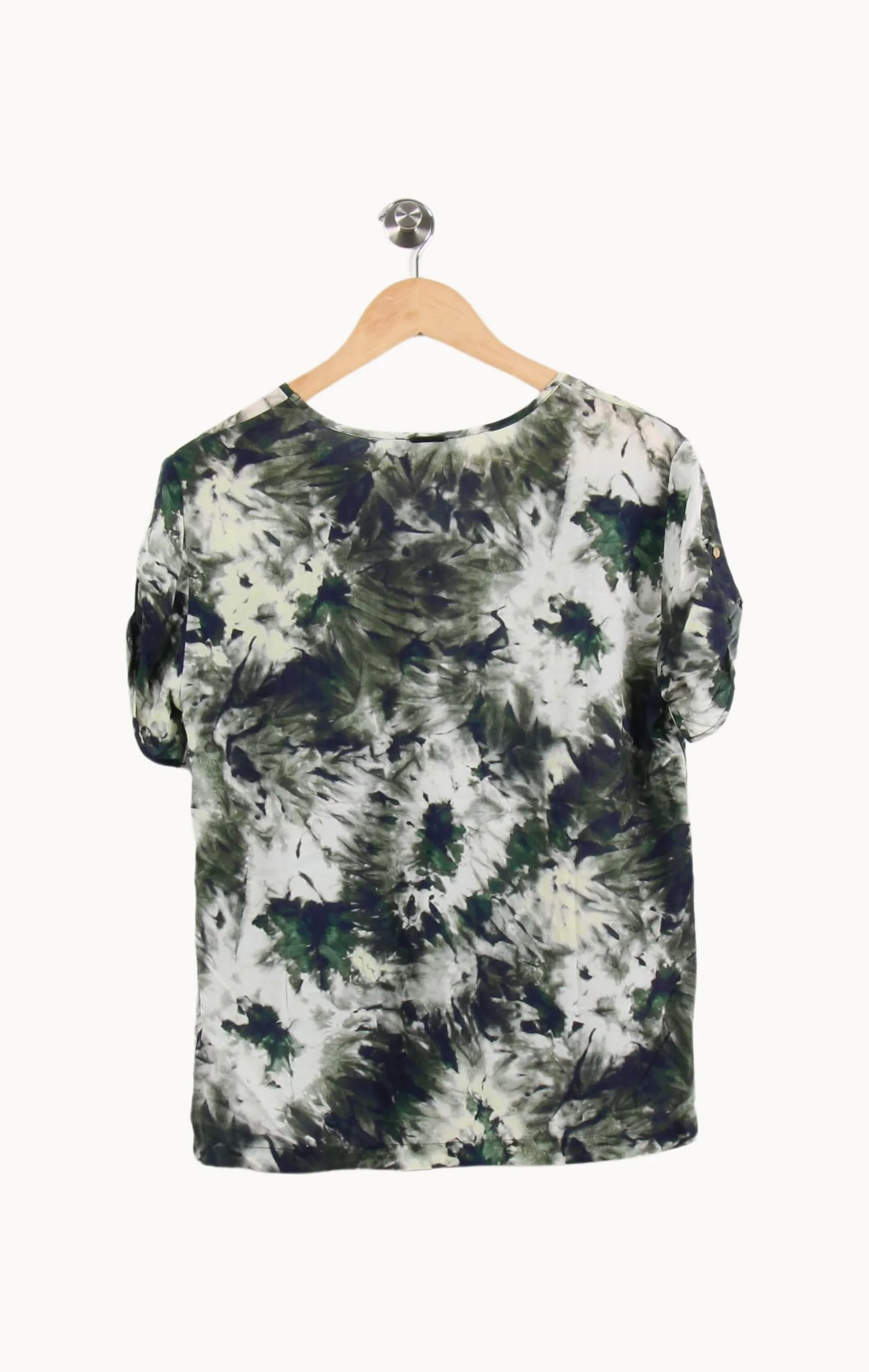 Blouse Verte et Blanche - Taille M/38 - Image 4