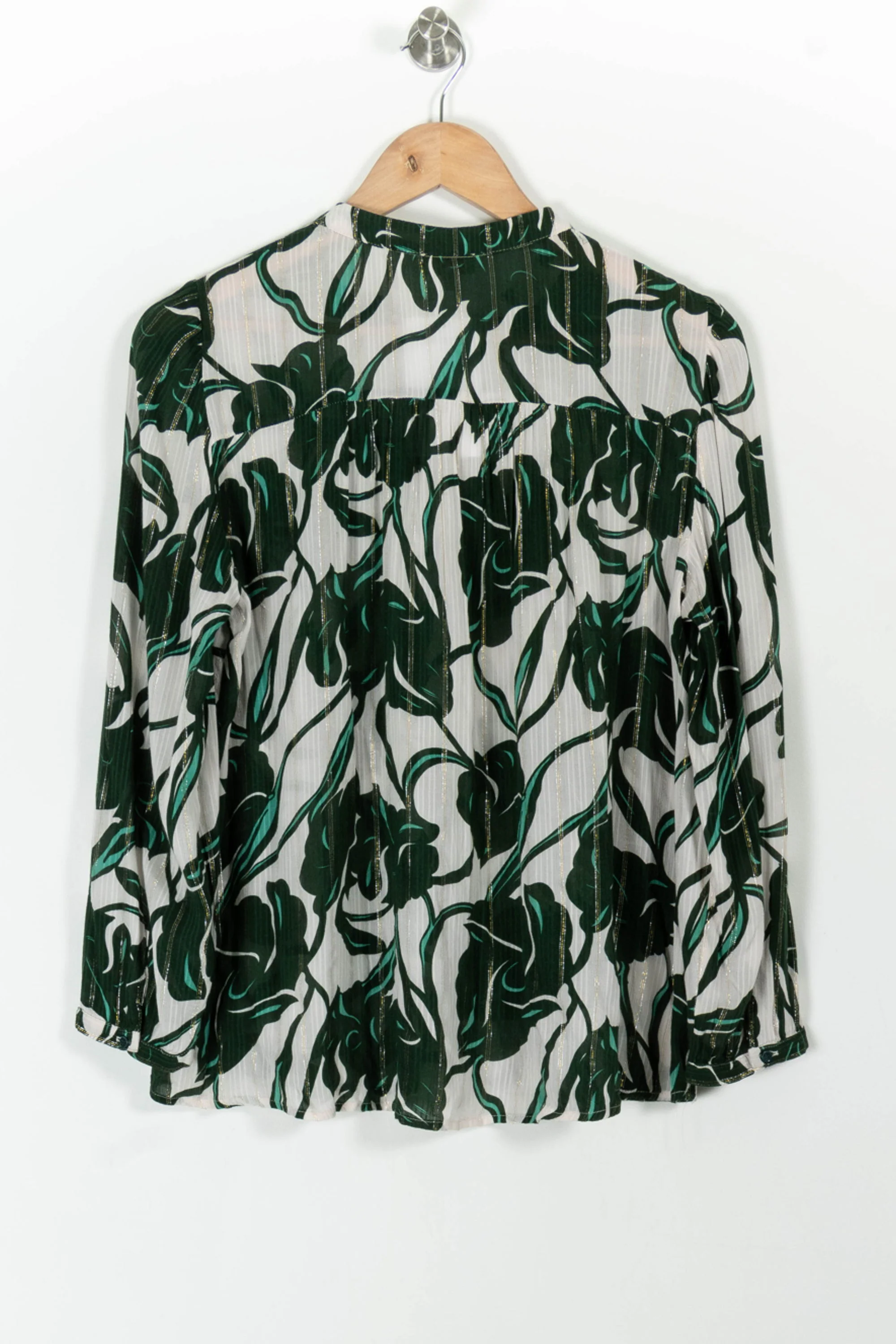 Blouse Verte et Blanche - Taille M/38 - Image 4