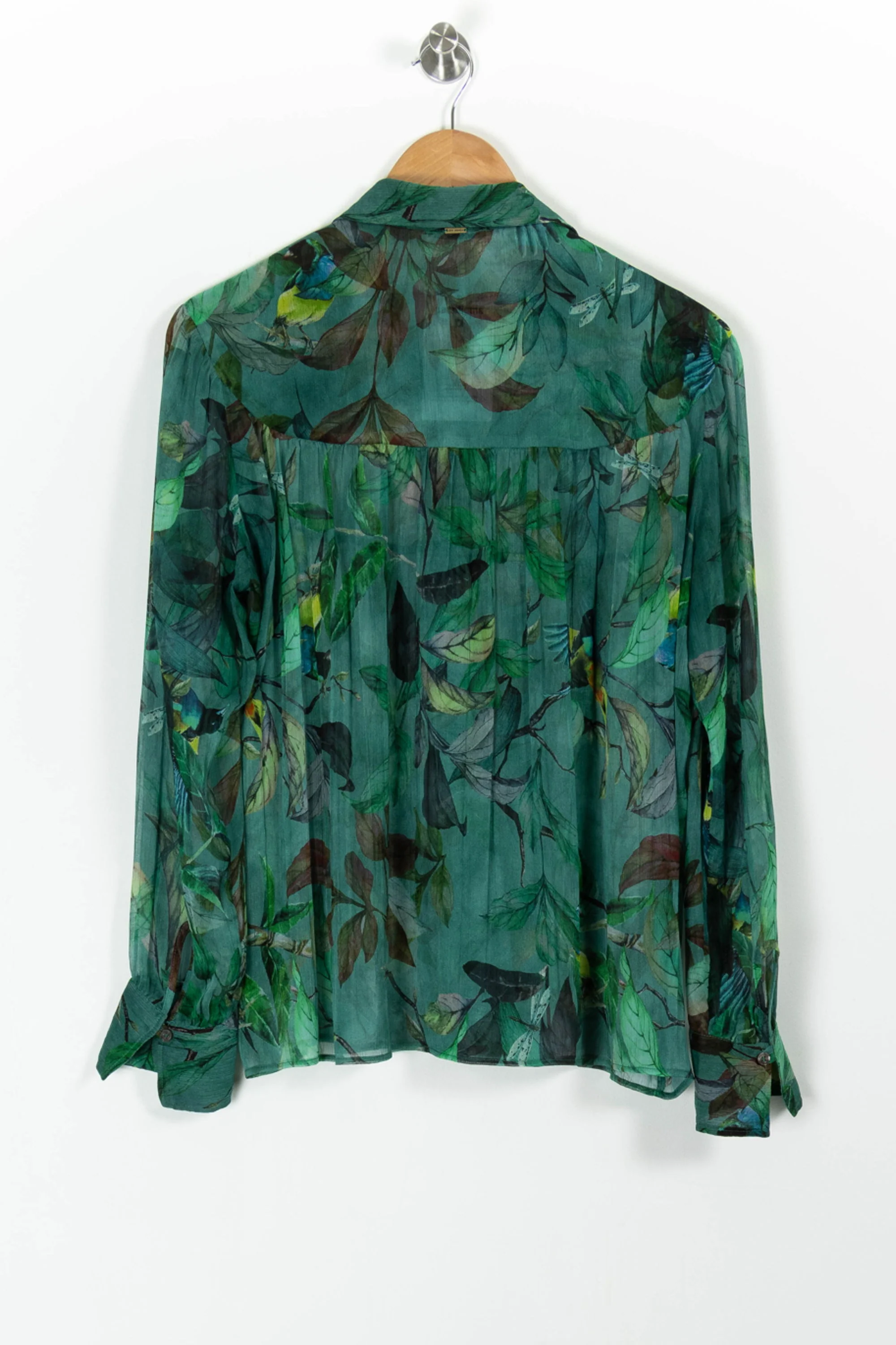 Blouse Verte et Marron - Taille L/40 - Image 4