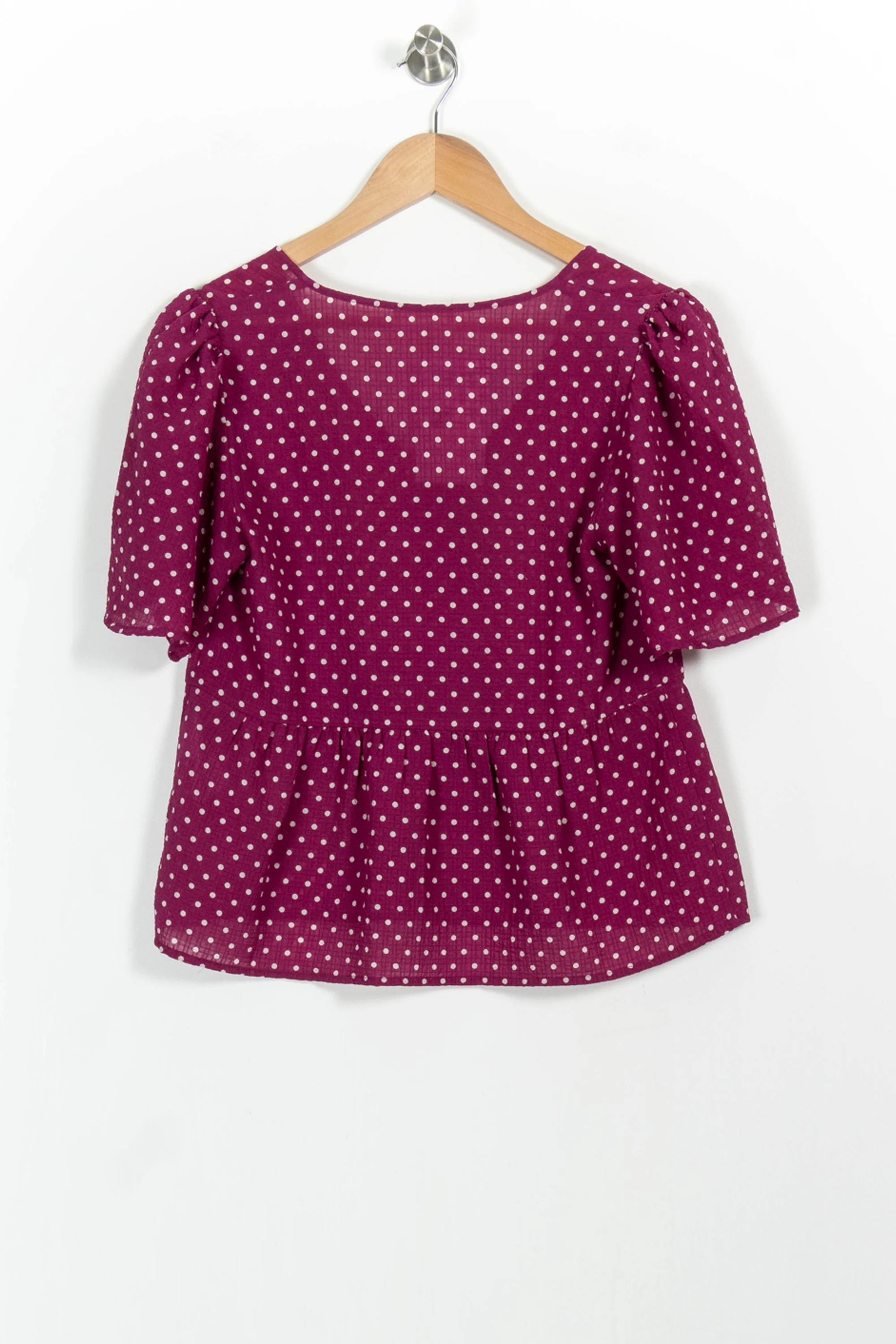 Blouse Violette à Pois Blancs - Taille XS/34 - Image 4