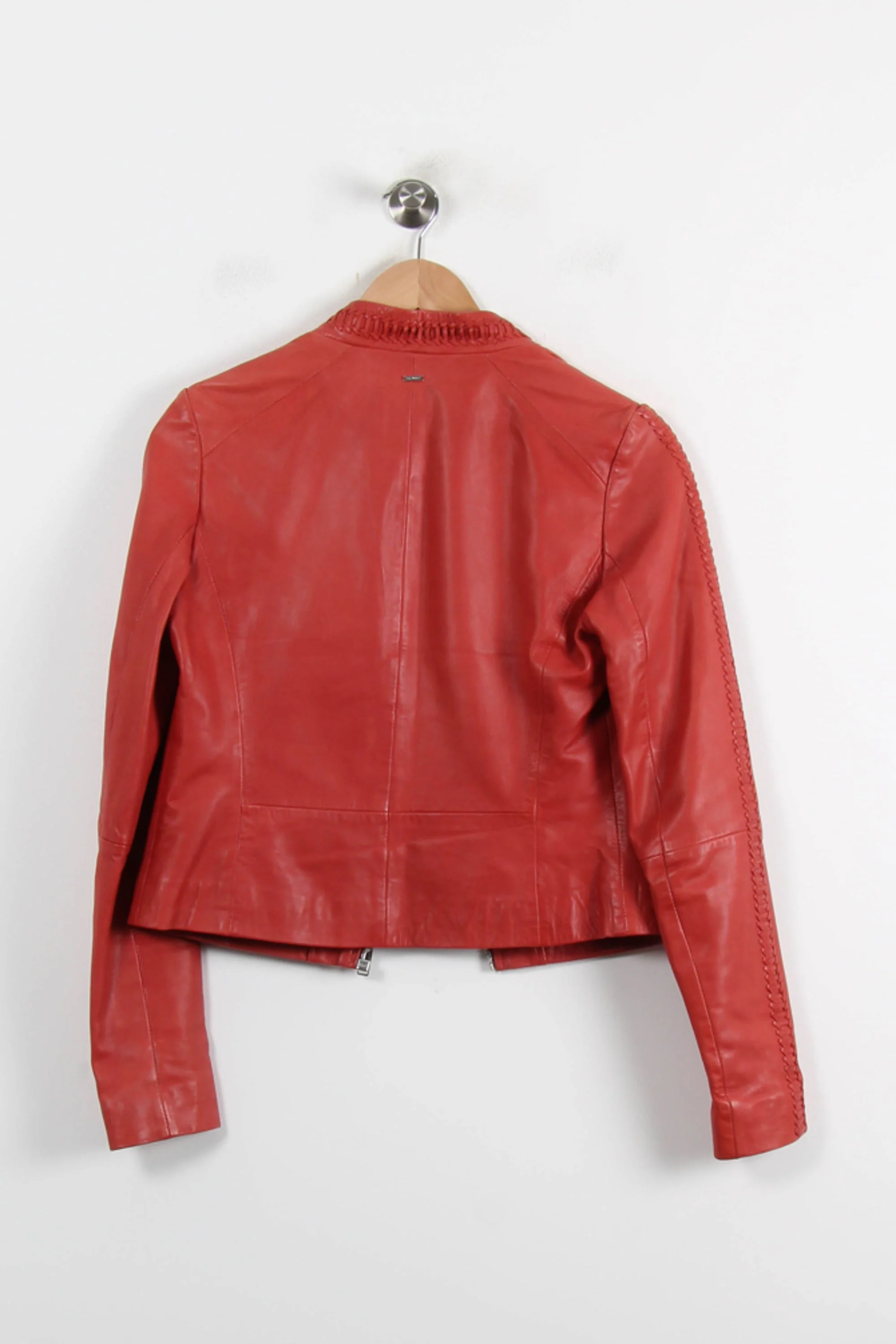 Blouson en cuir Rouge - Taille S/36 - Image 4