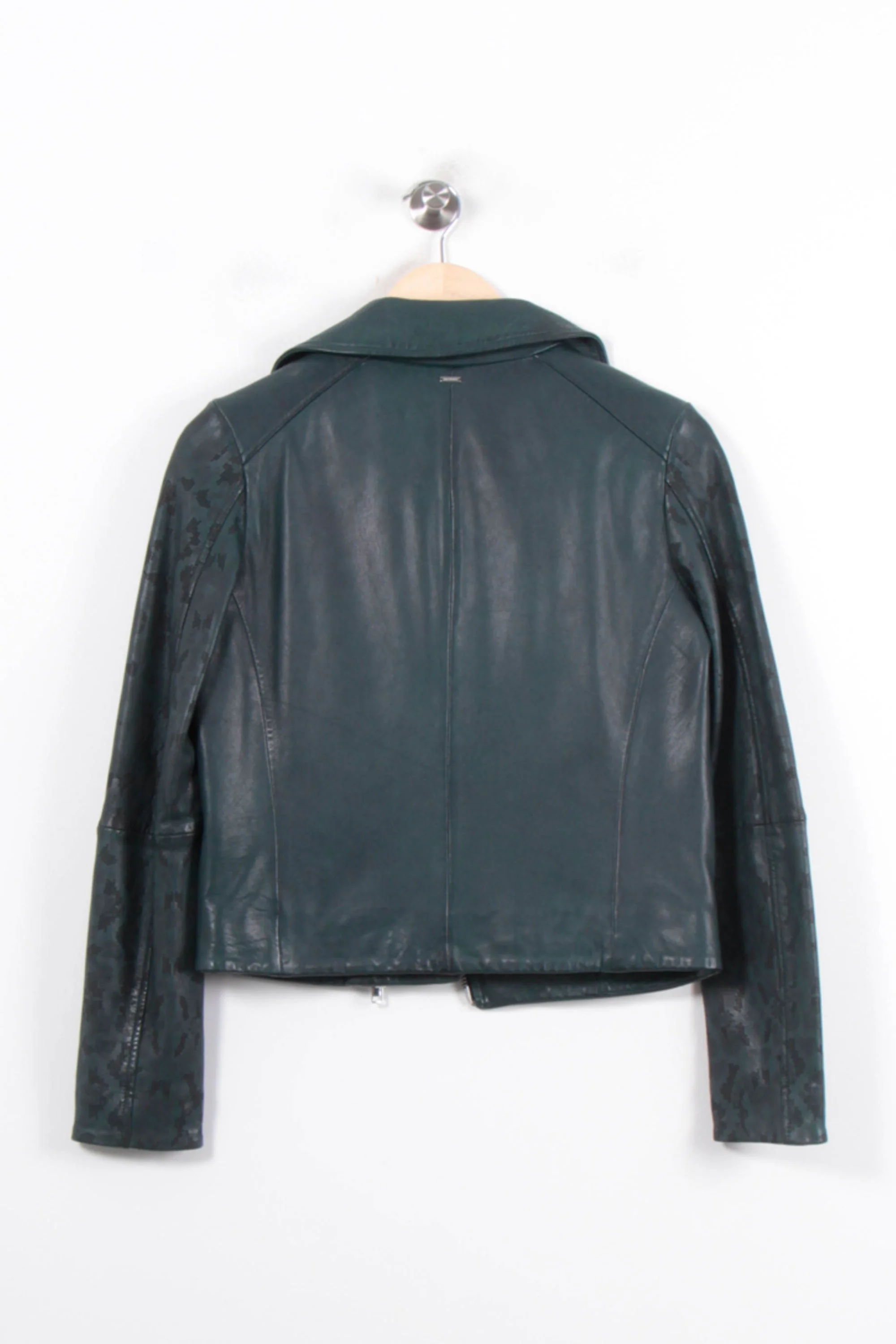 Blouson en cuir Vert - Taille M/38 - Image 4