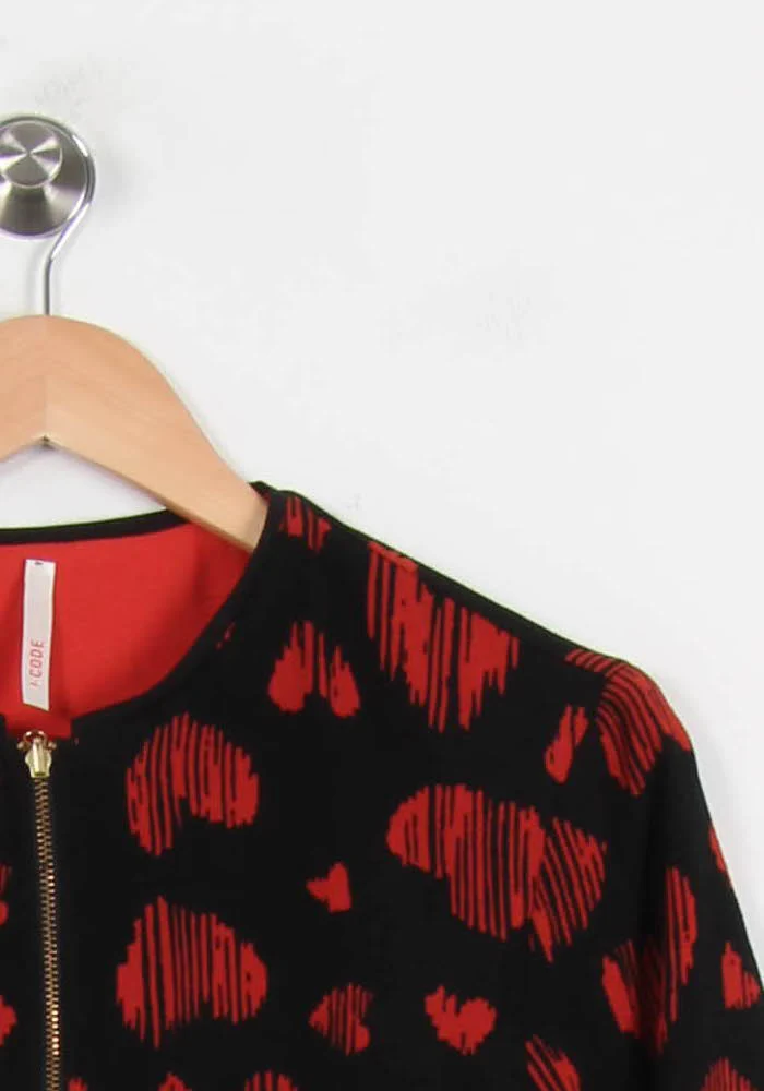 Blouson Noir et Rouge - Taille XS/34 - Image 3