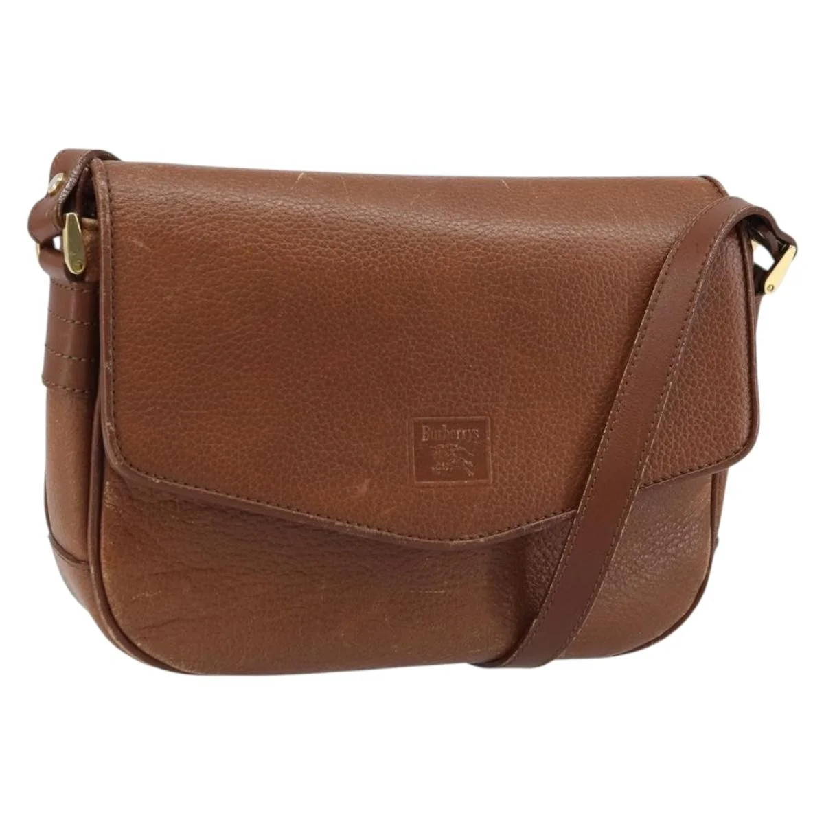 Burberry Flap Shoulder Bag Leather - Image 13