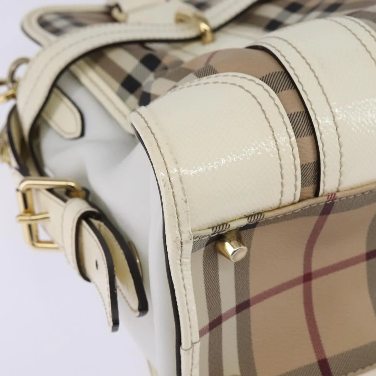 Burberry Minford Satchel Haymarket Coated Canvas - Image 11