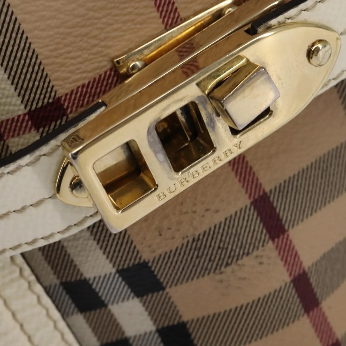 Burberry Minford Satchel Haymarket Coated Canvas - Image 14