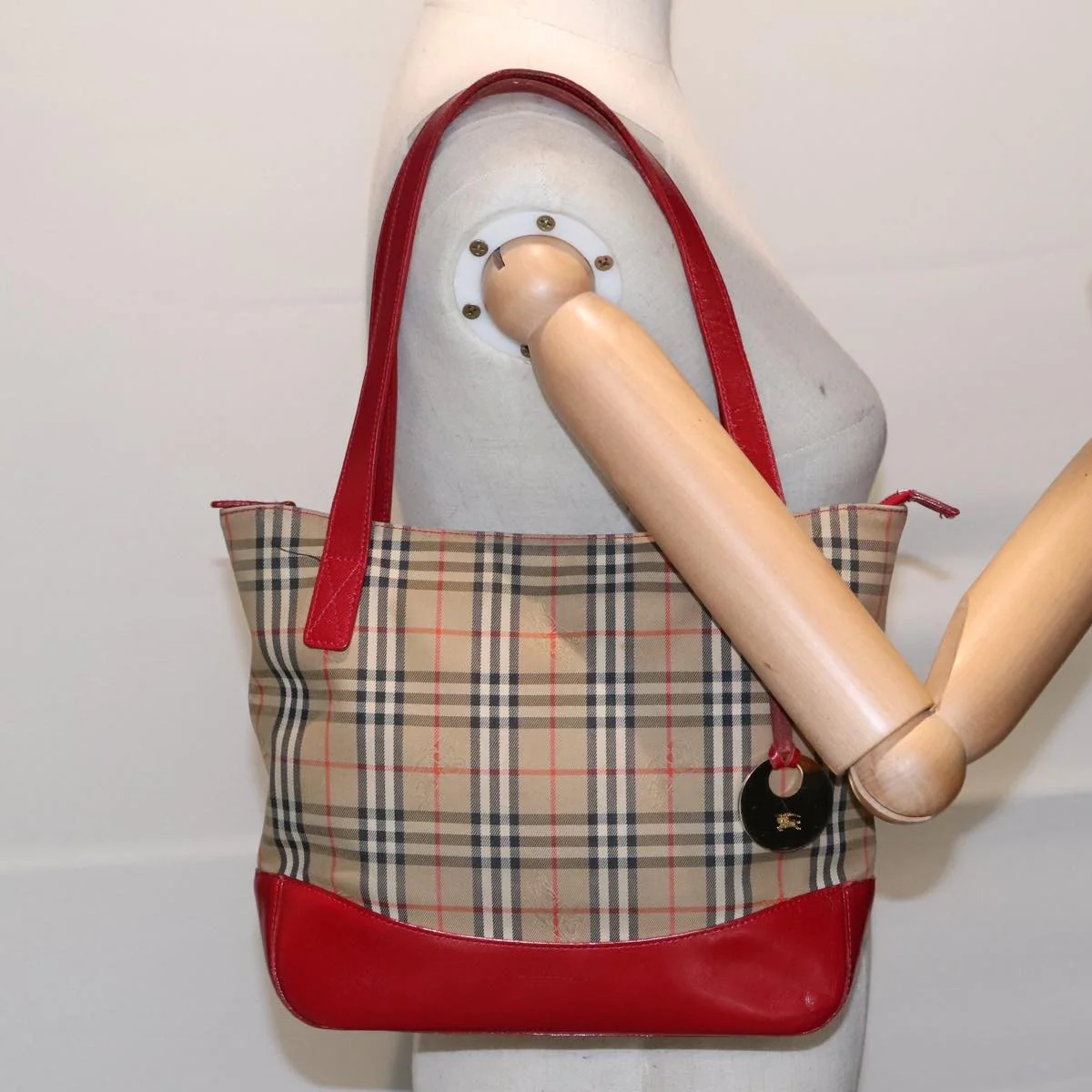 Burberry Nova Check Tote Canvas and Leather - Image 13