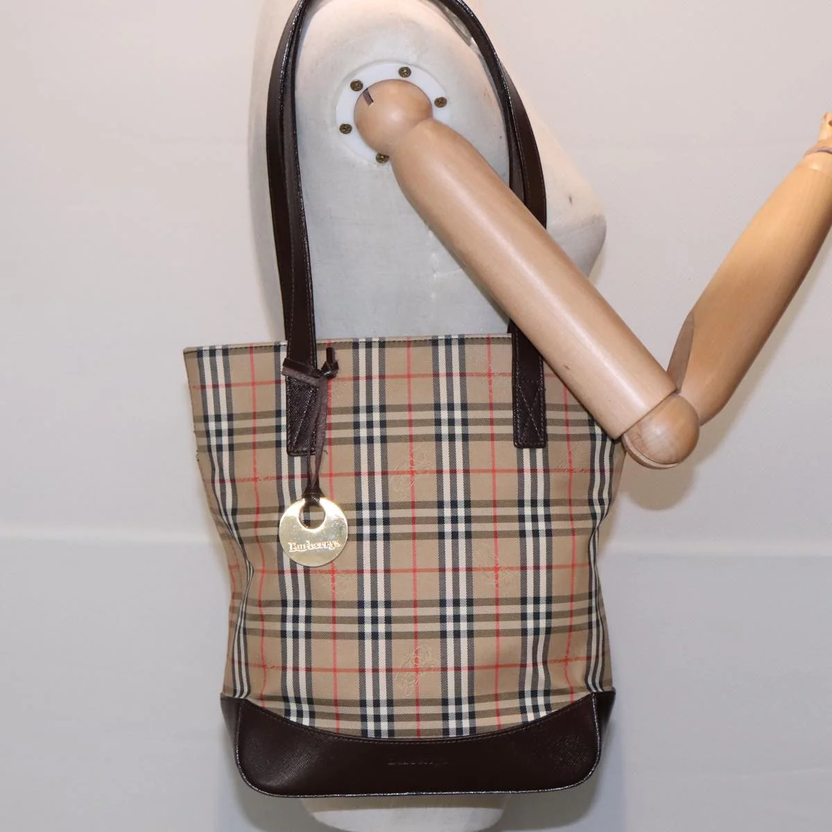 Burberry Nova Check Tote Canvas and Leather - Image 13