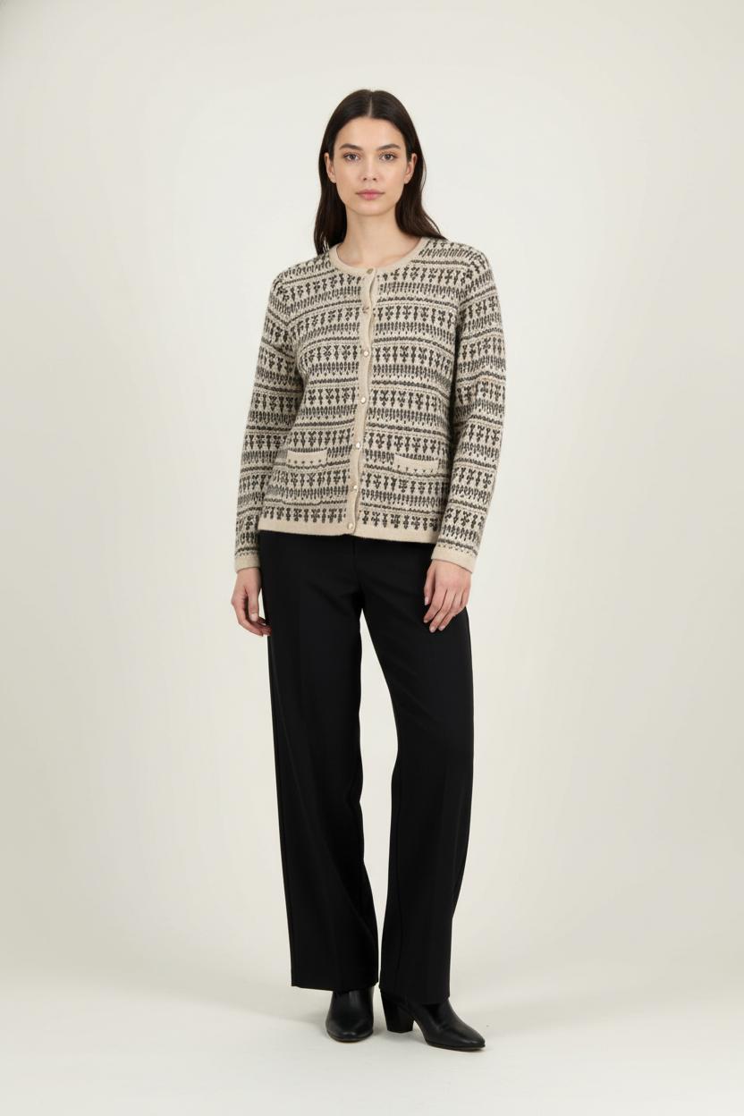 Cardigan Beige et Noir - Taille M/38