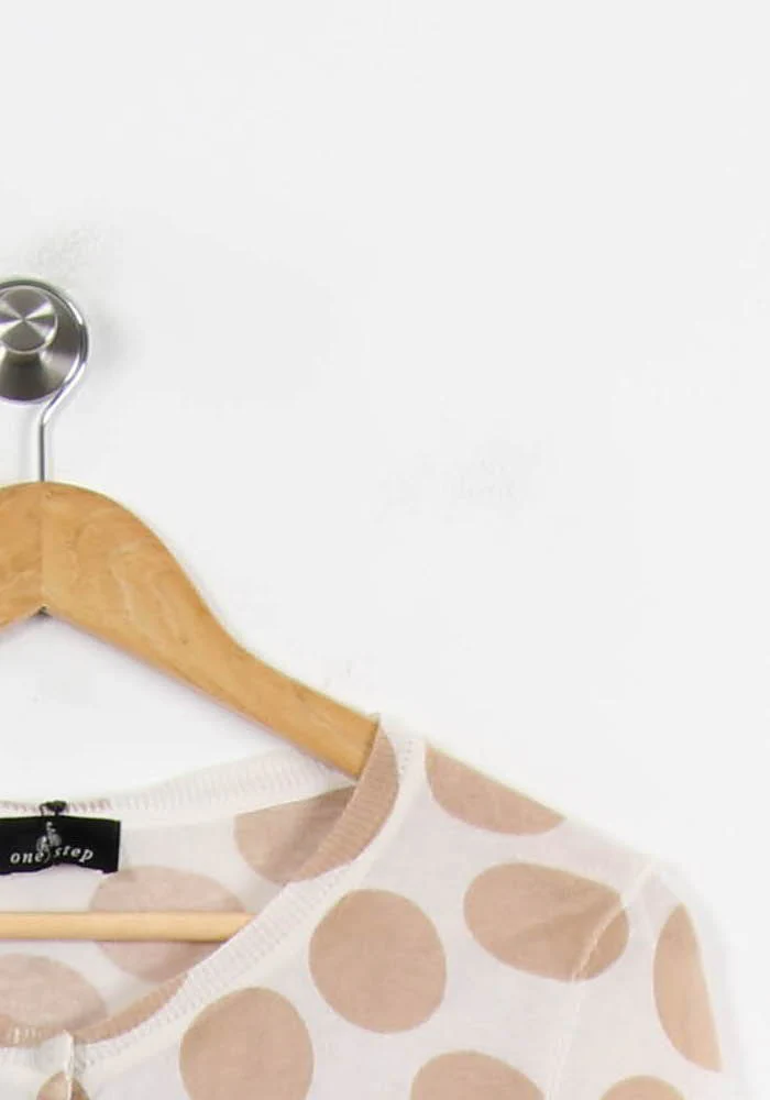 Cardigan Blanc et Beige - Taille XS/34 - Image 3