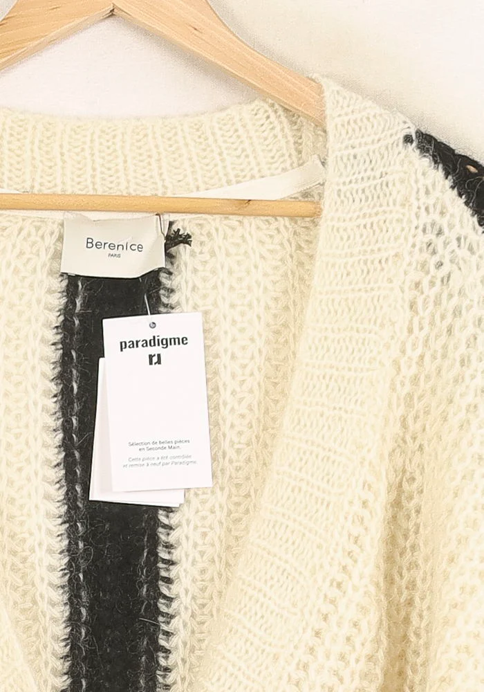 Cardigan Blanc et Noir - Taille S/36 - Image 3