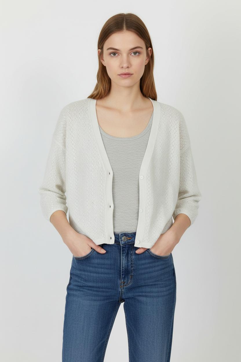 Cardigan Blanc - Taille S/36