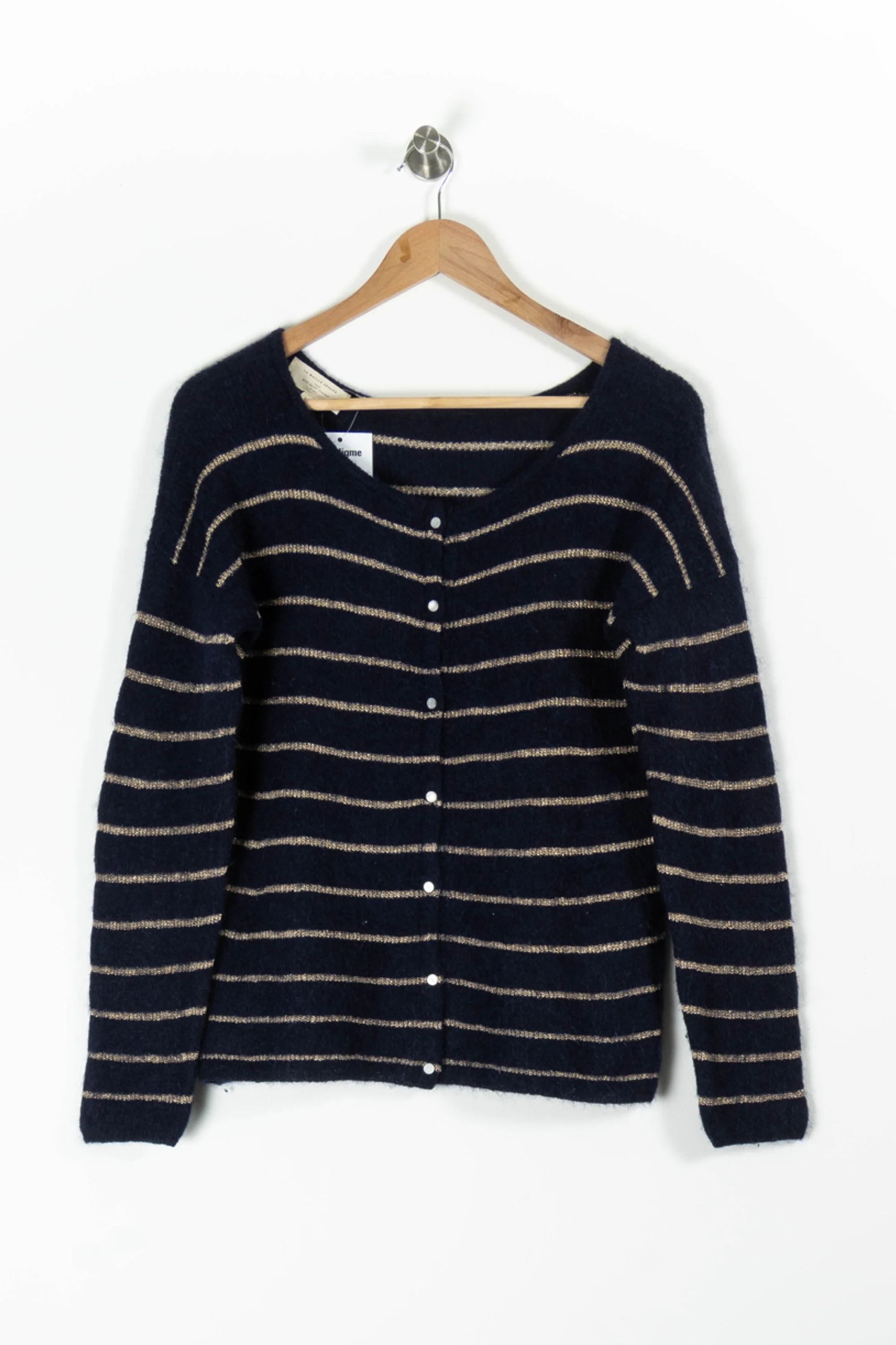 Cardigan Bleu et Beige - Taille M/38 - Image 2
