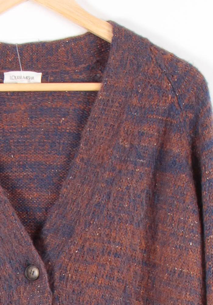 Cardigan Bleu et Marron - Taille M/38 - Image 3