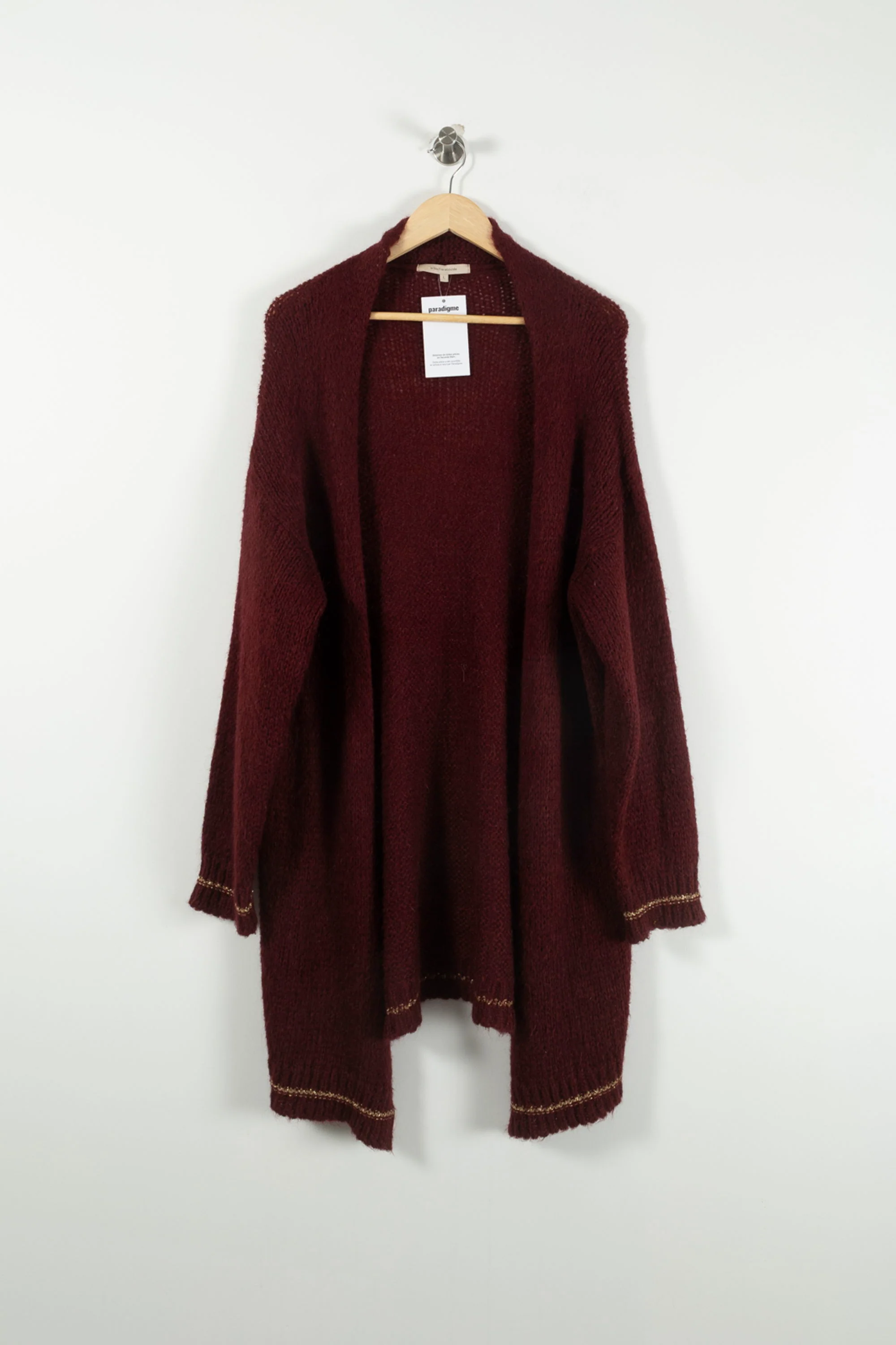 Cardigan Bordeaux - Taille L/40 - Image 2