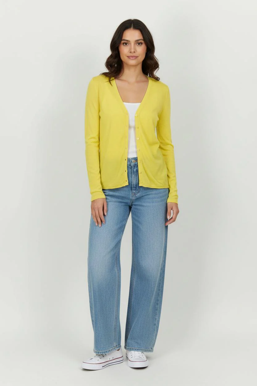 Cardigan Jaune - Taille M/38