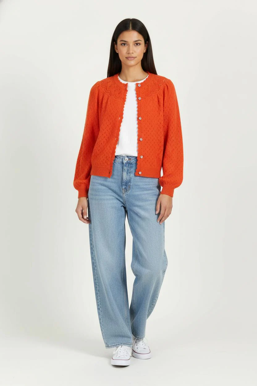 Cardigan Orange - Taille XS/34
