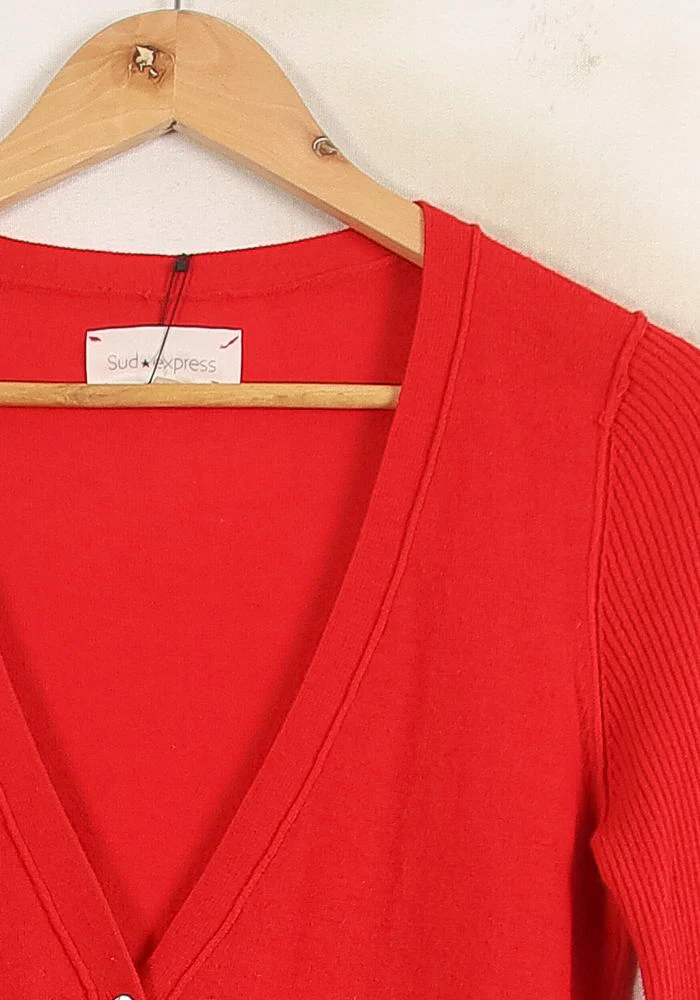 Cardigan Rouge - Taille S/36 - Image 3