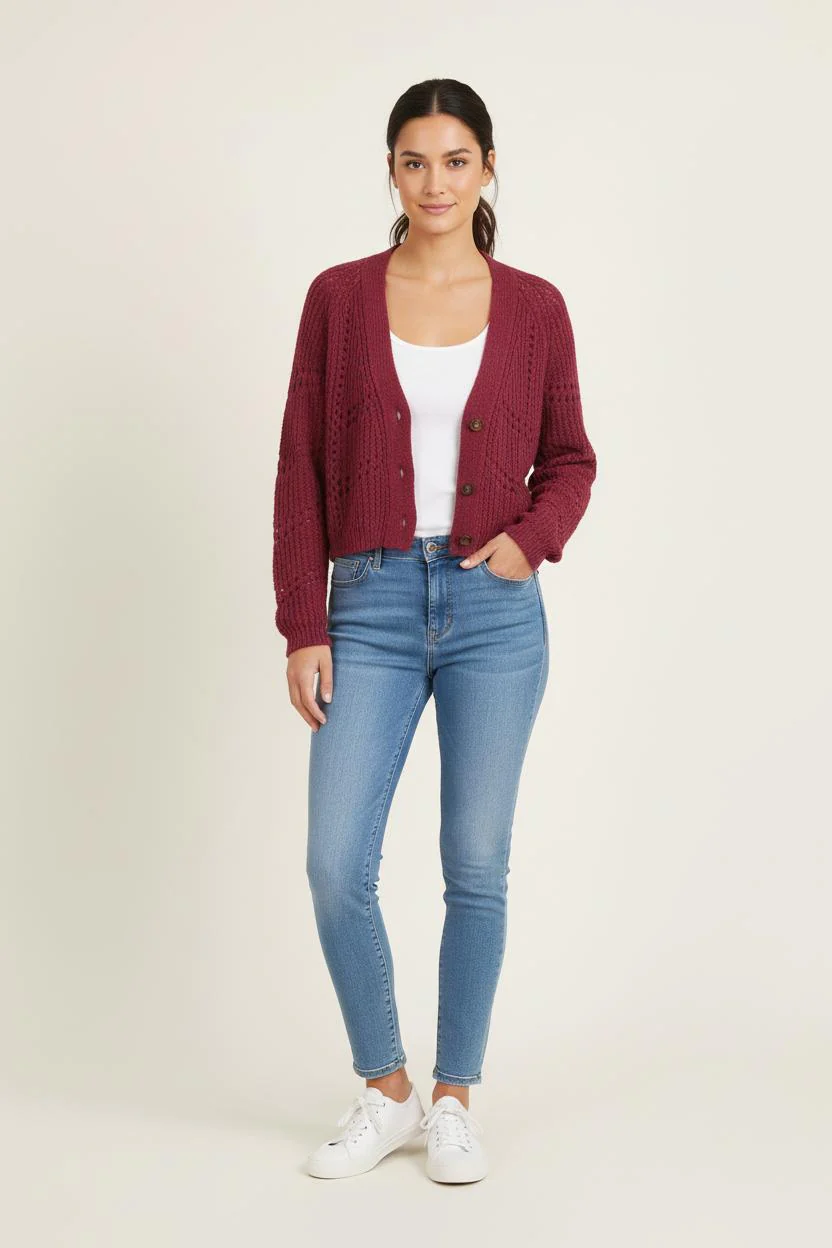 Cardigan Violet - Taille XS/34