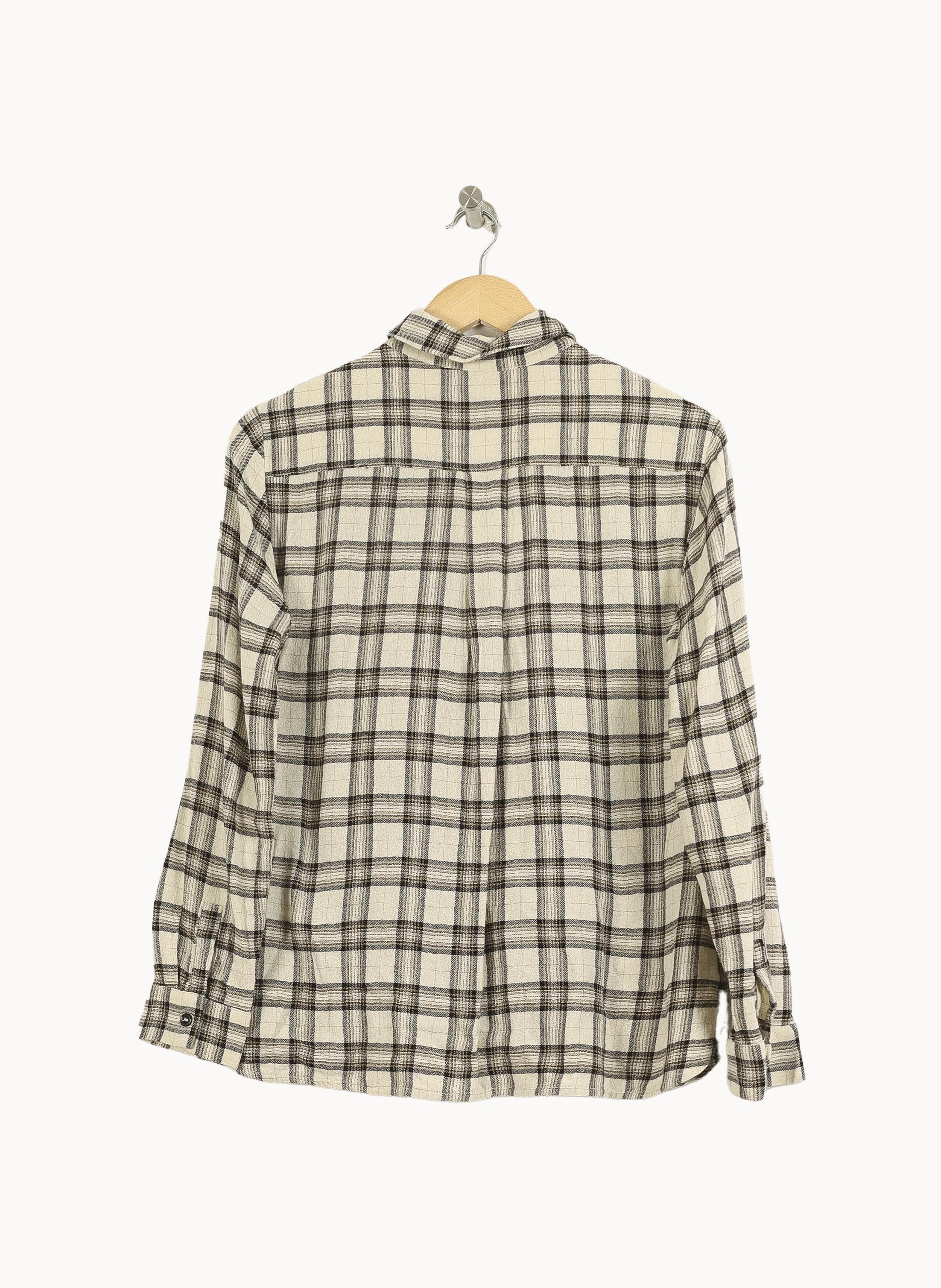 Chemise À Carreaux Beige et Marron - Taille M/38 - Image 4