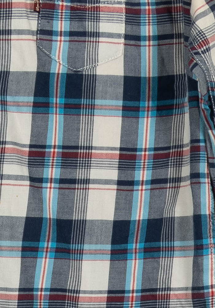 Chemise à Carreaux Bleu et Blanc - Taille XS/34 - Image 3