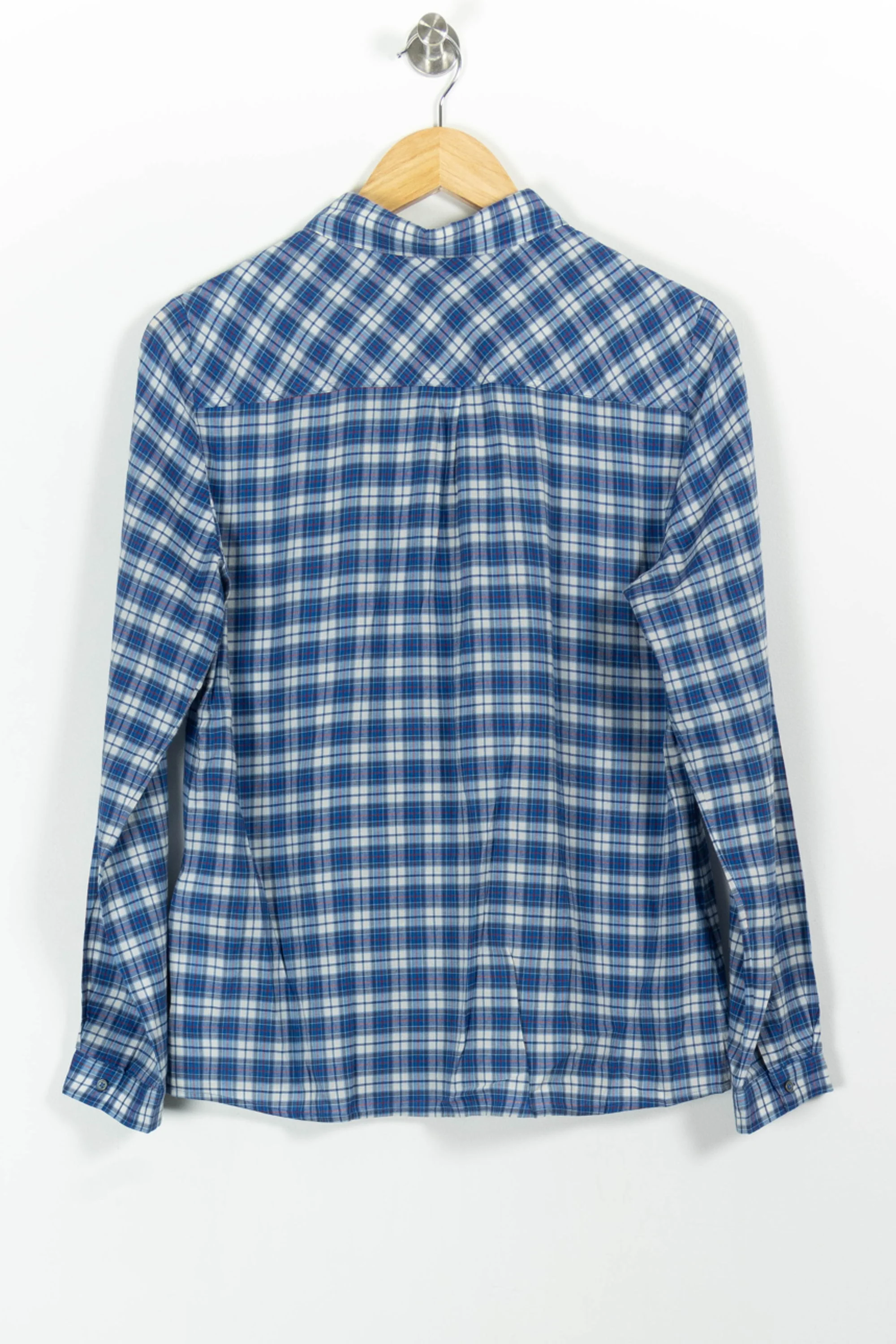 Chemise à Carreaux Bleue et Blanche - Taille L/40 - Image 4