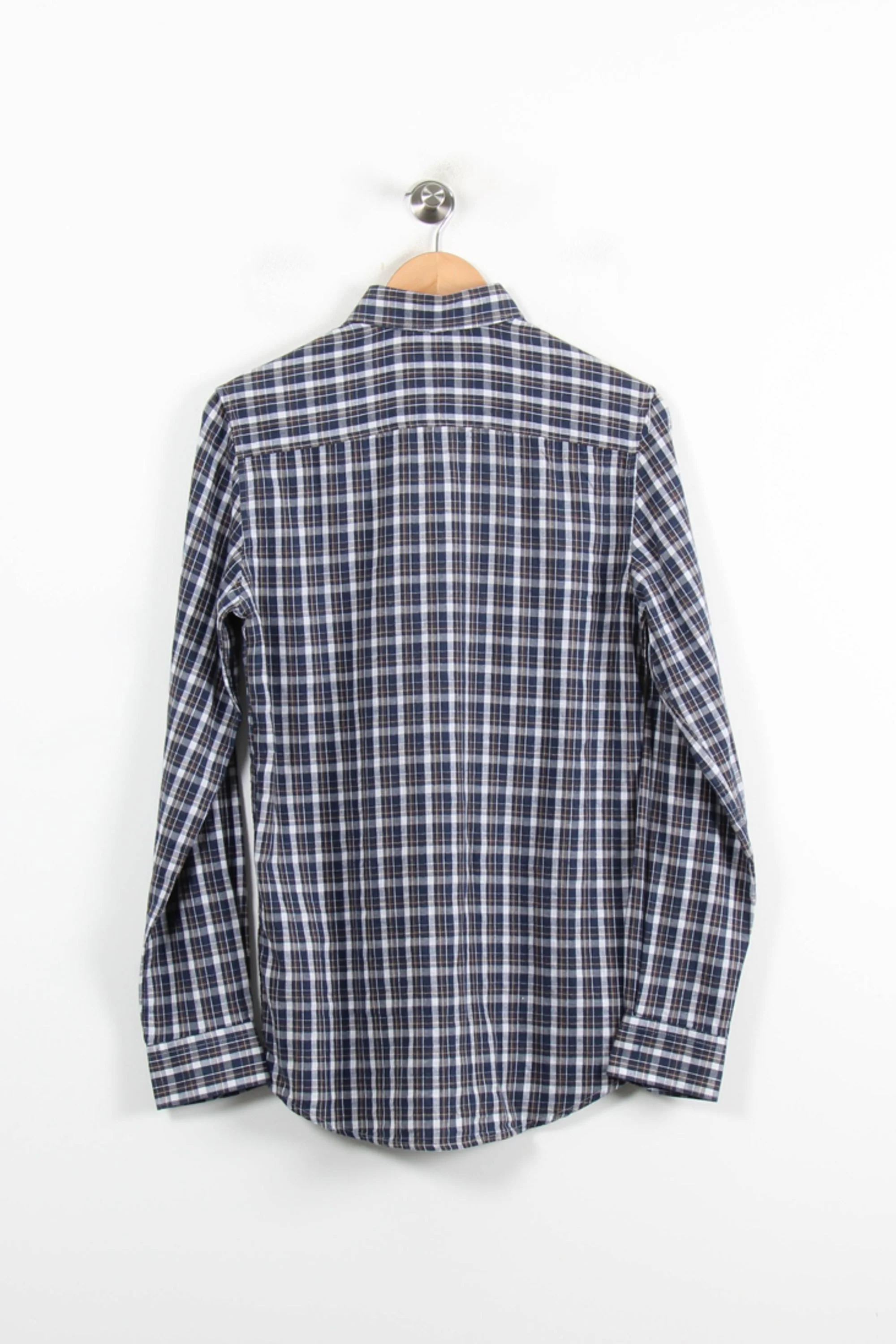 Chemise À Carreaux Bleue et Blanche - Taille S/36 - Image 4