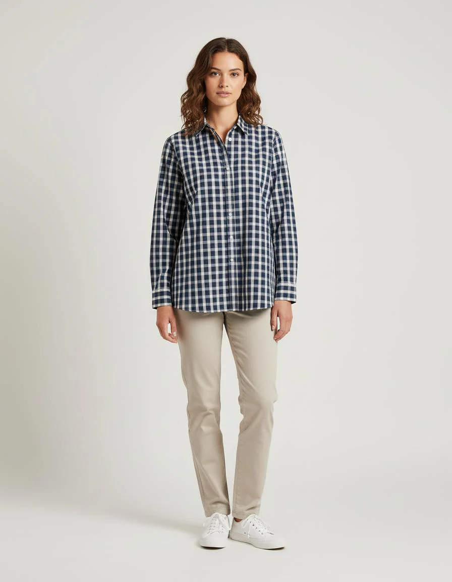 Chemise à Carreaux Bleue et Blanche - Taille XXL/44
