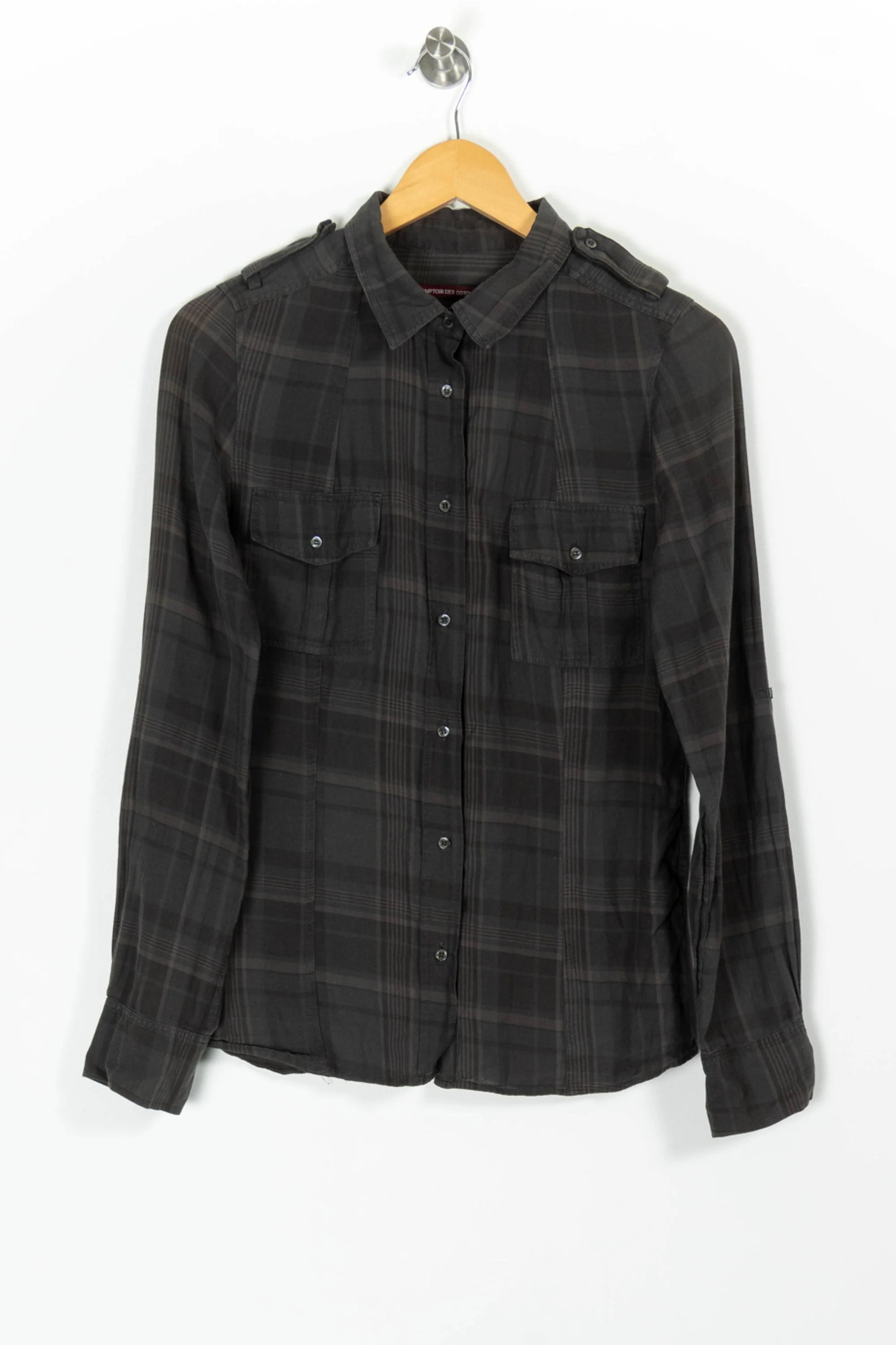 Chemise À Carreaux Grise - Taille M/38 - Image 2