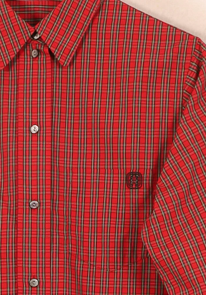 Chemise à Carreaux Rouge et Noir - Taille S/36 - Image 3