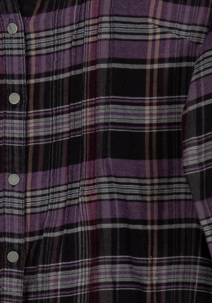 Chemise à Carreaux Violette et Noire - Taille S/36 - Image 3