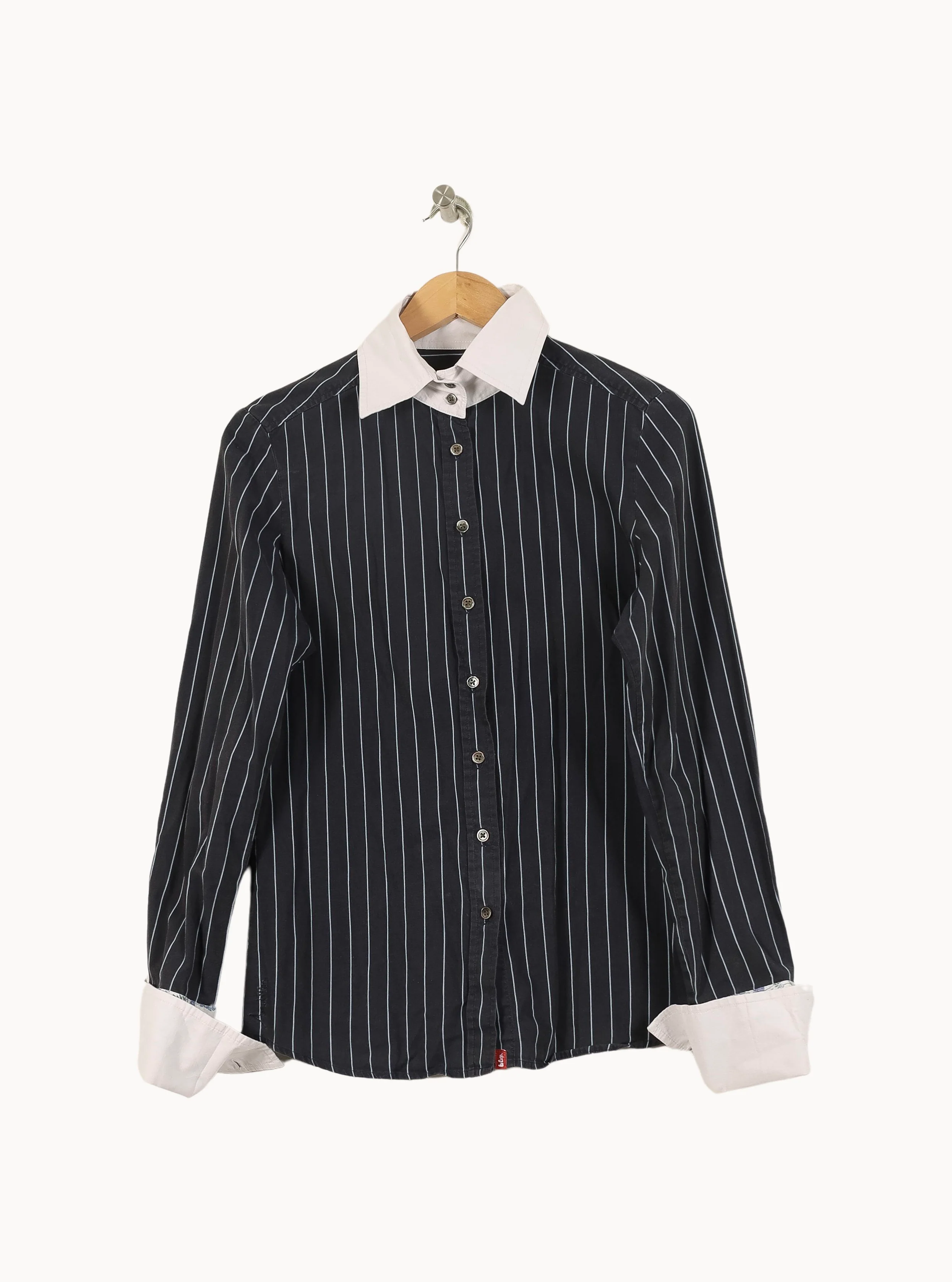Chemise à Rayures Bleue et Blanche - Taille M/38 - Image 2