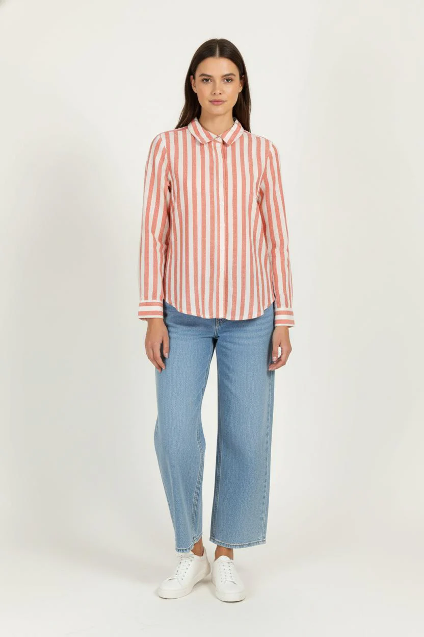Chemise à Rayures Roses et Blanches - Taille S/36