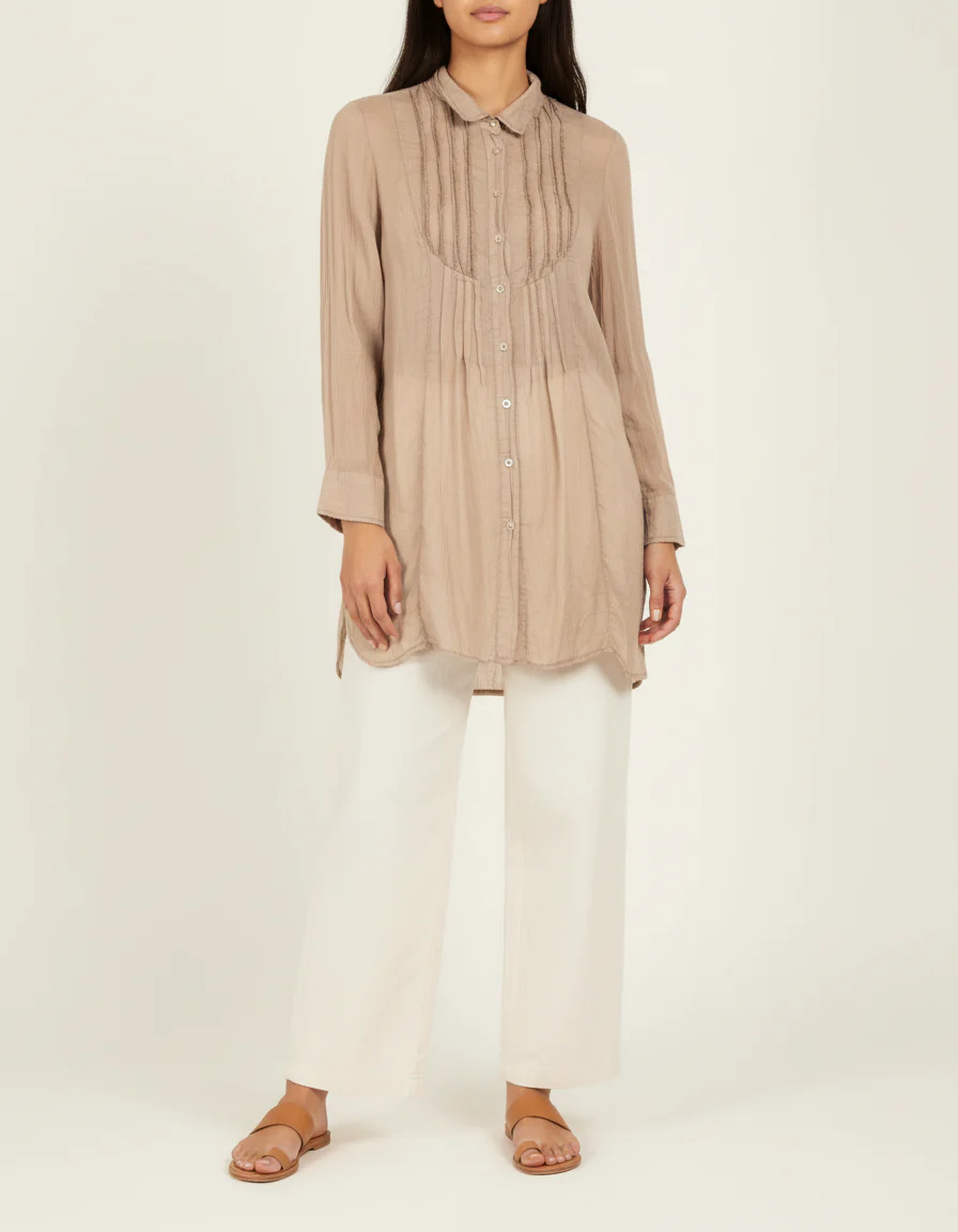 Chemise beige - Taille L/40 - Image 2