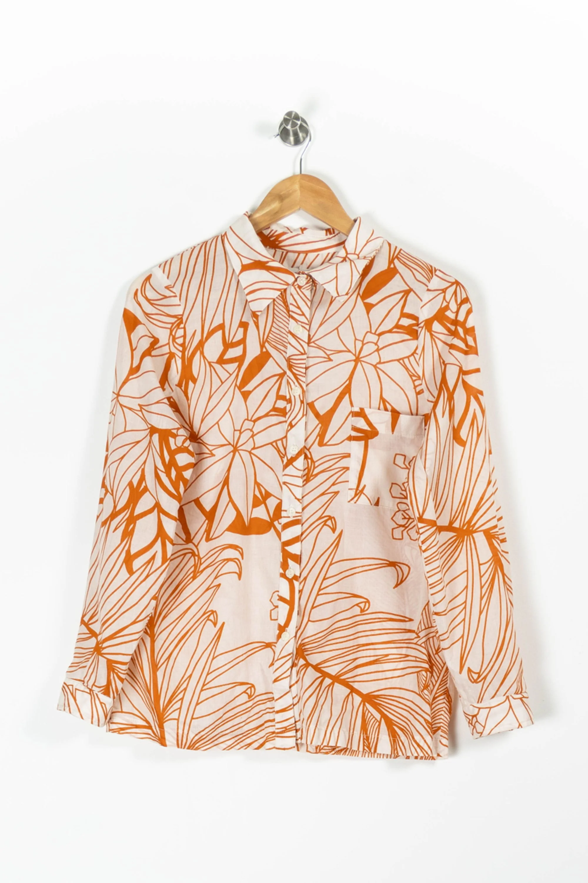 Chemise Blanche et Orange - Taille M/38 - Image 2