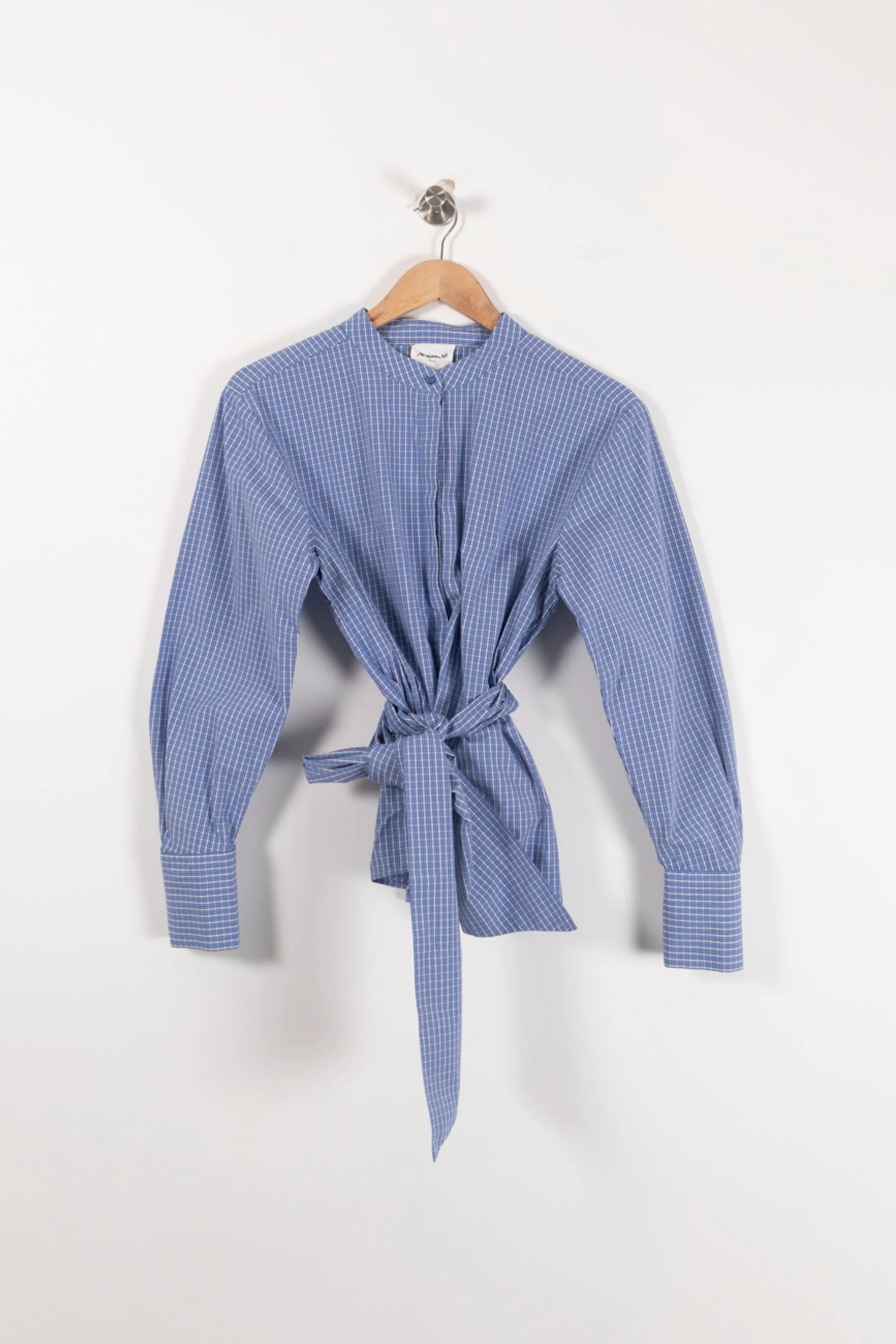 Chemise Bleue à Carreaux - Taille S/36 - Image 2