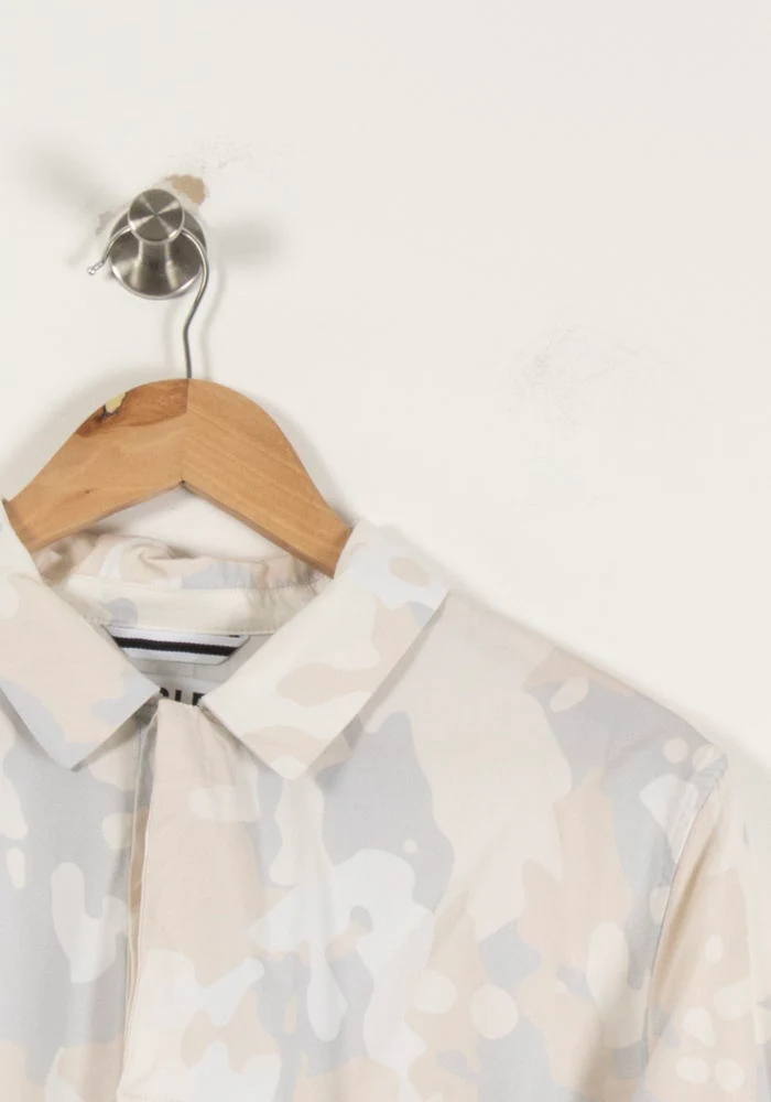 Chemise Camouflage Grise et Beige - Taille M/38 - Image 3
