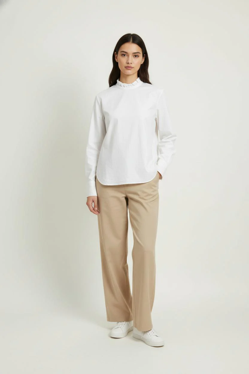 Chemise Col Mao Blanche - Taille XS/34