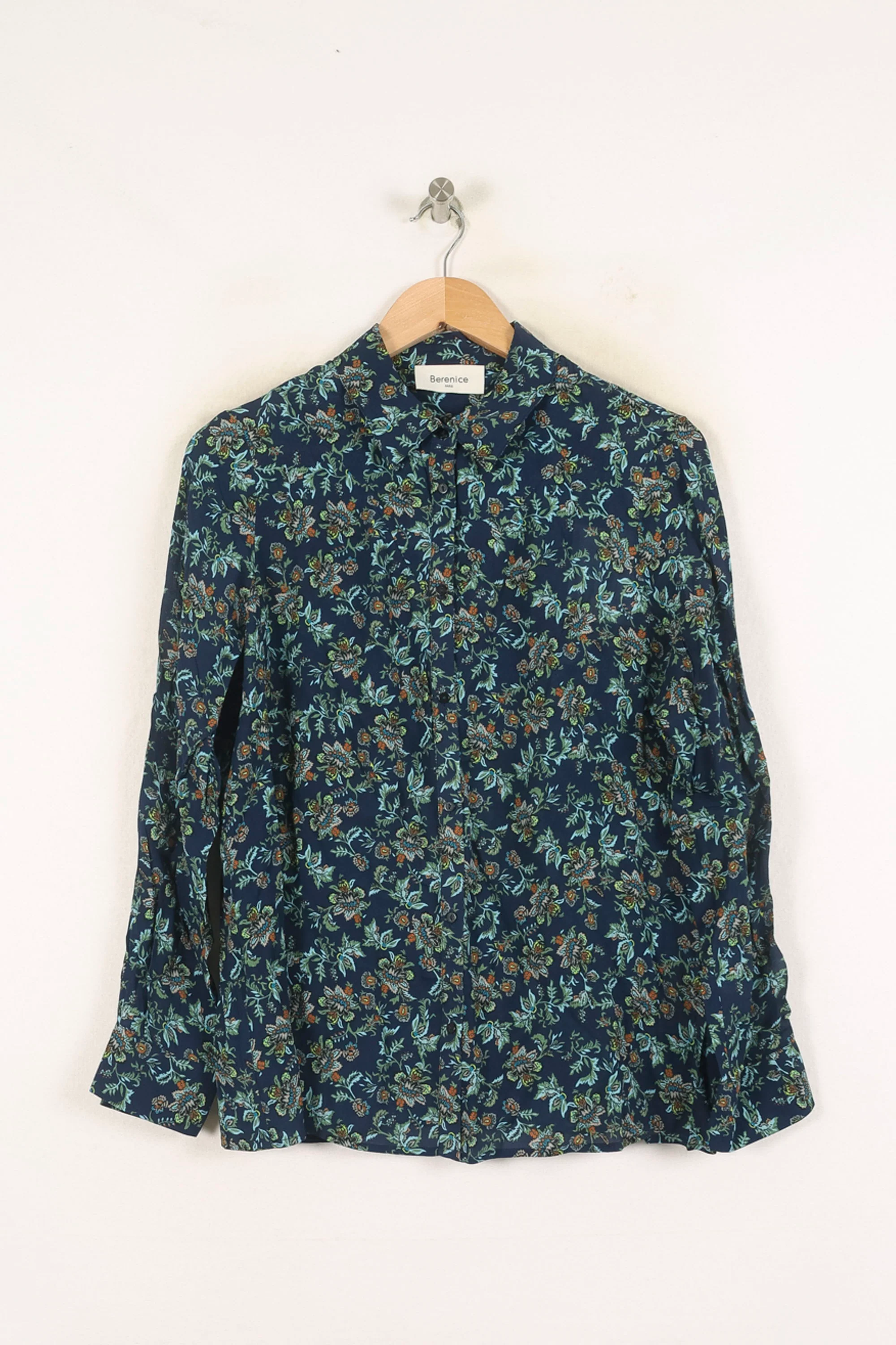 Chemise Fleurie Bleu - Taille M/38 - Image 2