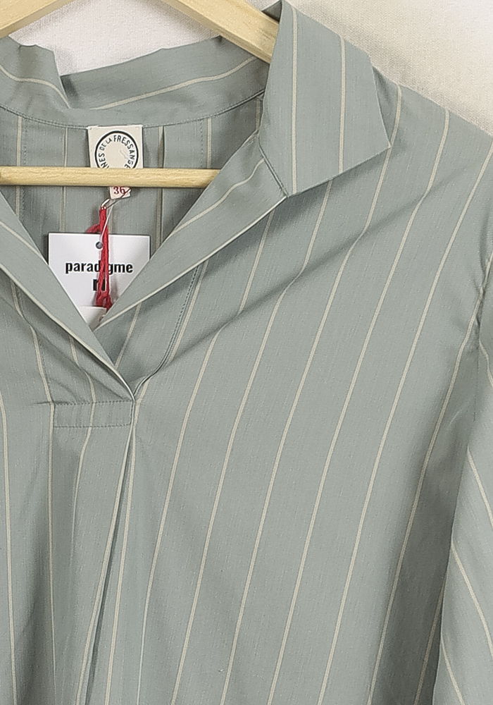 Chemise Grise à Rayures Blanches - Taille S/36 - Image 3