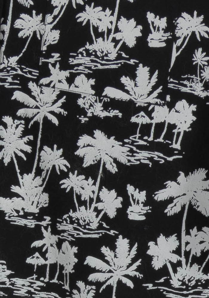 Chemise Hawaïenne Noire et Blanche - Taille L/40 - Image 3